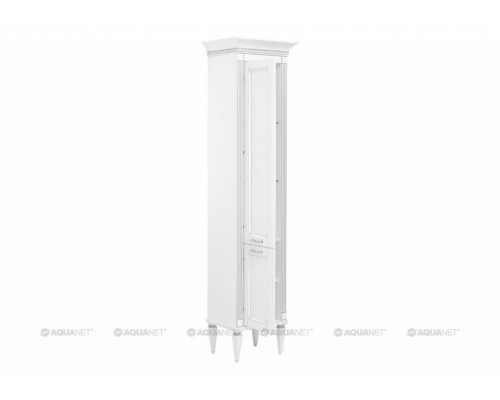 Шкаф-пенал для ванной Aquanet Селена 40 L белый/серебро (201645)