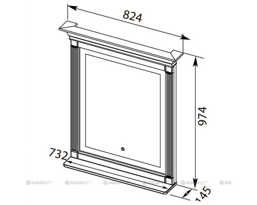 Зеркало Aquanet Селена 90 белый/серебро (201646)