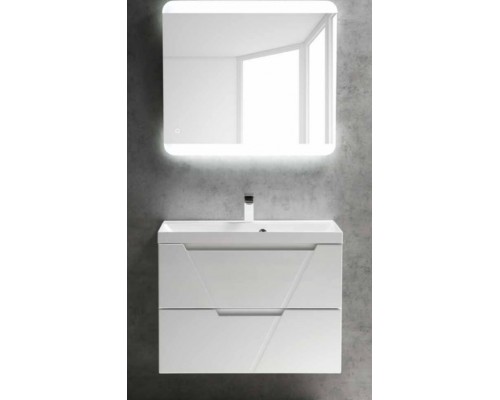 Тумба под раковину BelBagno Vittoria-800-2C-SO-BL 80 см подвесная, цвет белый глянцевый