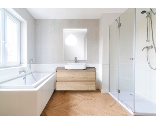 Зеркало BelBagno SPC-UNO 60 см, с подсветкой, белый, SPC-UNO-600-800-TCH