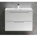 Тумба под раковину BelBagno Vittoria-800-2C-SO-BL 80 см подвесная, цвет белый глянцевый