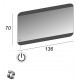 Зеркало Cezares 45006 136x70 см настенное с подсветкой
