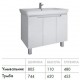 Тумба под раковину Dreja Q Plus (D) 80, белый глянец, 99.1006