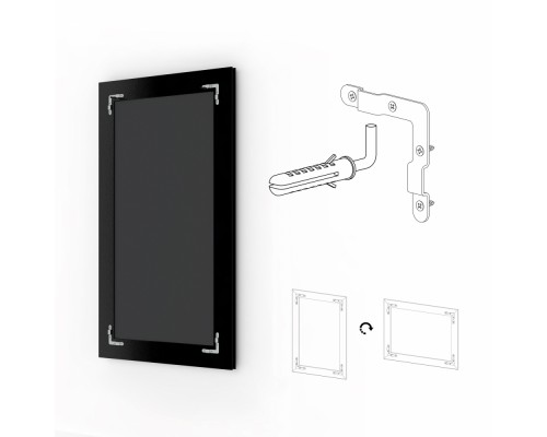 Зеркало с гравировкой в багетной раме Evoform Exclusive-G BY 4402 95 x 170 см, виньетка античная бронза