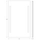 Зеркало EVOFORM Ledline BY 2123 с 2-мя встроенными LED-светильниками 14,5 W 60х100 см