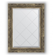 Зеркало с гравировкой в багетной раме Evoform Exclusive-G BY 4006 53 x 71 см, старое дерево с плетением