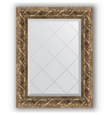 Зеркало с гравировкой в багетной раме Evoform Exclusive-G BY 4012, 56 x 73 см, фреска