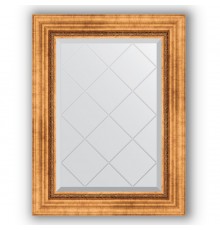 Зеркало с гравировкой в багетной раме Evoform Exclusive-G BY 4017 56 x 74 см, римское золото