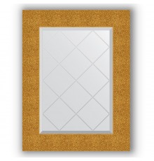 Зеркало с гравировкой в багетной раме Evoform Exclusive-G BY 4022 56 x 74 см, чеканка золотая