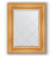 Зеркало с гравировкой в багетной раме Evoform Exclusive-G BY 4030 59 x 76 см, травленое золото