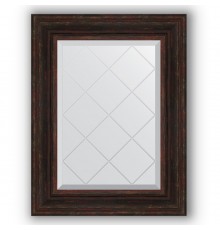 Зеркало с гравировкой в багетной раме Evoform Exclusive-G BY 4033 59 x 76 см, темный прованс