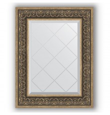 Зеркало с гравировкой в багетной раме Evoform Exclusive-G BY 4035 59 x 76 см, вензель серебряный