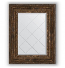 Зеркало с гравировкой в багетной раме Evoform Exclusive-G BY 4043 62 x 80 см, состаренное дерево с орнаментом