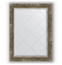 Зеркало с гравировкой в багетной раме Evoform Exclusive-G BY 4092 63 x 86 см, старое дерево с плетением