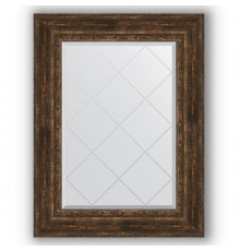 Зеркало с гравировкой в багетной раме Evoform Exclusive-G BY 4129 72 x 95 см, состаренное дерево с орнаментом