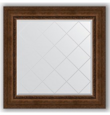Зеркало с гравировкой в багетной раме Evoform Exclusive-G BY 4343 92 x 92 см, состаренная бронза с орнаментом