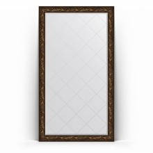 Зеркало с гравировкой в багетной раме Evoform Exclusive-G Floor BY 6366 114 x 203 см, византия бронза