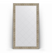 Зеркало с гравировкой в багетной раме Evoform Exclusive-G Floor BY 6374 115 x 205 см, барокко серебро