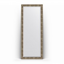 Зеркало в багетной раме Evoform Exclusive Floor BY 6107 78 x 198 см, серебряный бамбук