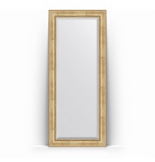 Зеркало в багетной раме Evoform Exclusive Floor BY 6138 87 x 207 см, состаренное серебро с орнаментом