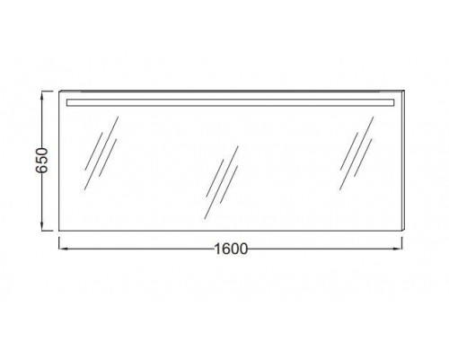 Зеркало Jacob Delafon Parallel, 160 x 65 см, с подсветкой и защитой от запотевания, EB1422-NF