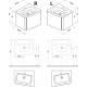Тумба под раковину Ravak SD 10° угловая, левая/правая, 65 см, темный орех, X000000747/X000000750