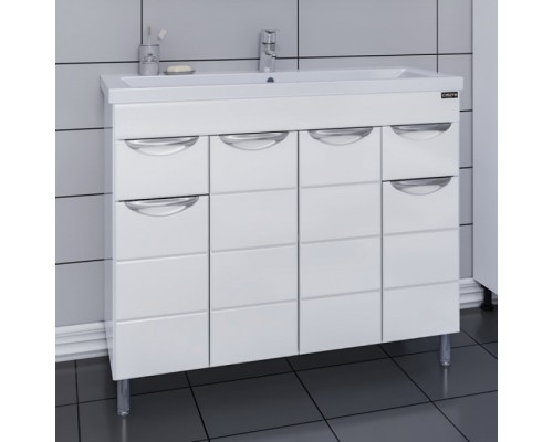 Тумба под раковину СаНта Родос 100 206016 напольная, цвет белый