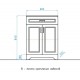 Комод Style Line Олеандр-2 60 ЛС-00000475, 60 см, подвесной, рельеф пастель