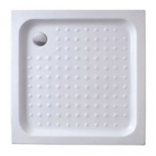 Поддон акриловый Cezares 80 x 80 x 15 см, TRAY-A-A-80-15-W, с сифоном в комплекте