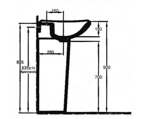 Пьедестал Jacob Delafon Escale 19024W-00 (E1223-00)