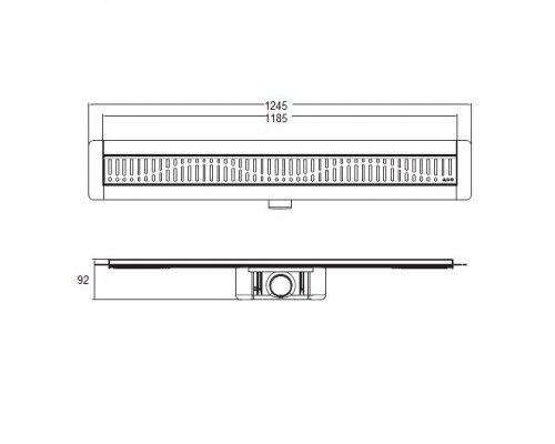 Душевой канал Aco Showerdrain C 408720 1185 мм, h=92 мм