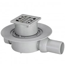 Трап Viega Advantix 583248, 100 x 100 мм, с сухим затвором, рамка металл, с решеткой из нержавеющей стали