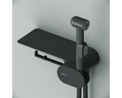 Гигиенический душ Am.Pm Like, со смесителем, черный матовый, F0202622