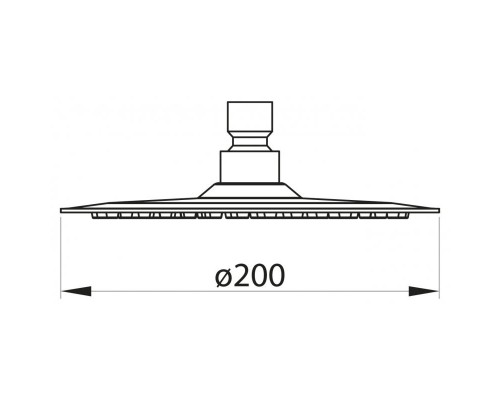 Верхний душ BelBagno Nova BB-SLDC2-IN, 20x20 см, 1 режим струи, без держателя