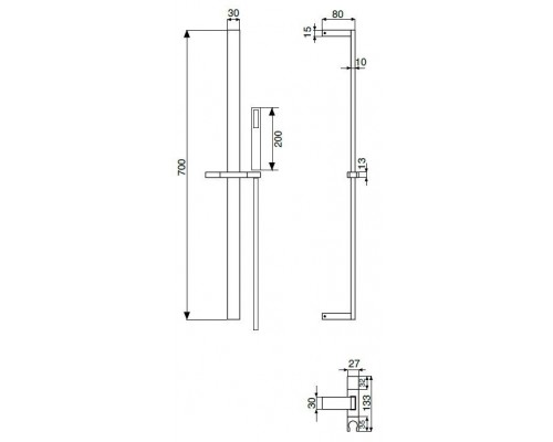 Душевой гарнитур Cezares, бронза, CZR-L-SD-02