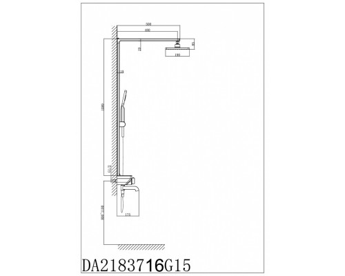 Душевая система D&K Bayern Potsdam DA2183716G15, хром
