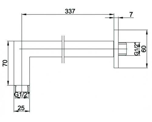 Душевой кронштейн E.C.A 102126699EX