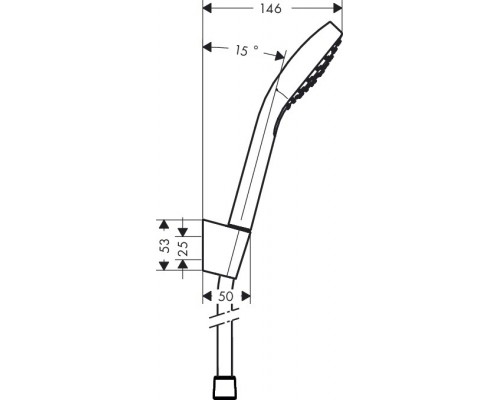 Душевой гарнитур Hansgrohe Croma Select E Vario 26413400, белый/хром