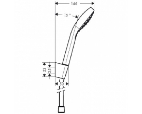 Душевой гарнитур Hansgrohe Croma Select E 1jet Port, 26412400, белый/хром