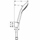 Душевой гарнитур Hansgrohe Croma Select E 1jet Port 1,25 м, 26424400, белый/хром