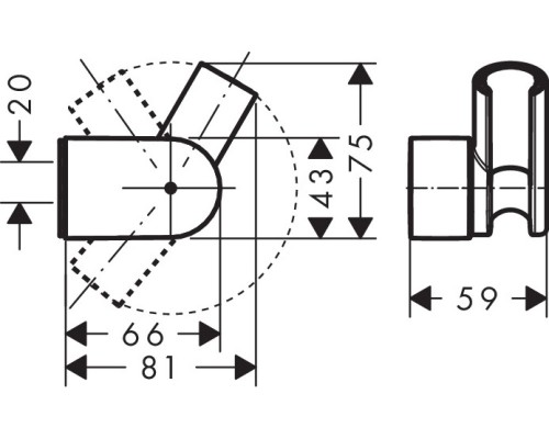 Держатель ручного душа Hansgrohe Porter Vario 28328000