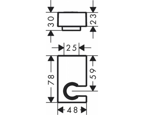 Держатель душа Hansgrohe Porter E 28387340, черный хром