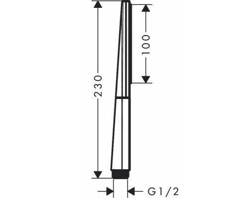 Ручной душ Hansgrohe Rainfinity 100 26866670, 1 тип струи, чёрный матовый