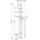Штанга для душа Hansgrohe Unica’S Puro 90 см, 28631990, золото