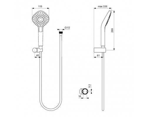Душевой гарнитур Ideal Standard Idealrain B2240AA