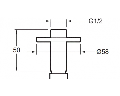 Держатель для верхнего душа Jacob Delafon Eo E889-CP