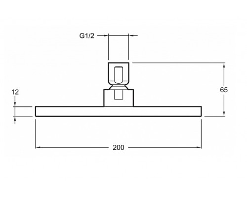 Верхний душ Jacob Delafon Katalyst E13695-CP, 20*20 см, 1 режим струи, без держателя