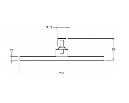 Верхний душ Jacob Delafon Katalyst E13696-CP, 25*25 см, 1 режим струи, без держателя