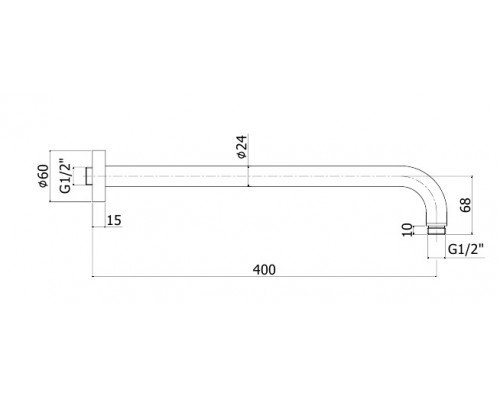 Держатель для верхнего душа Paffoni Lusso ZSOF034CR, хром