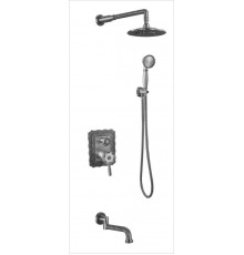 Душевая система ZorG Antic A 104DS-SL, античное серебро
